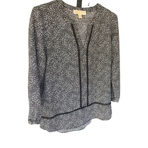 Michael Kors Monochrome Textured Blouse